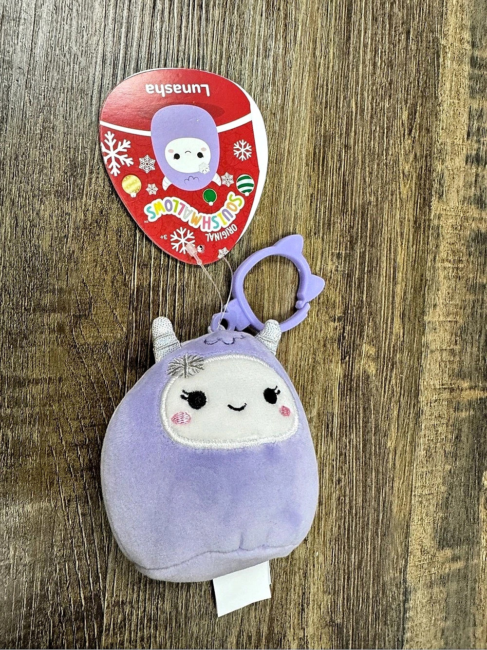 Squishmallows Lunasha the Yeti 3.5" Clip-On Plush the Yeti Clip-On Plush Bag